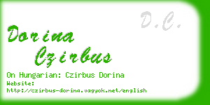 dorina czirbus business card